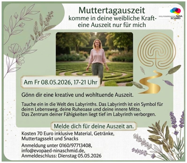 Muttertag Workshop Muttertag;Mütter;Frauen; Labyrinth;KAkaozeremoine;Familienaufstellung;Energiearbeit;Berg; Mochenwangen;Auszeit;Ruheoase;Symbol;Lebensweg;